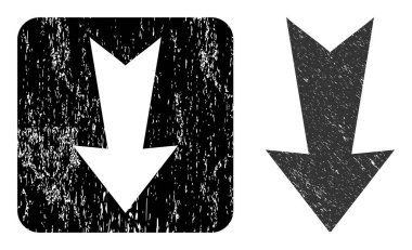 Desenli Ok Aşağı Oymalı Mühür Mührü