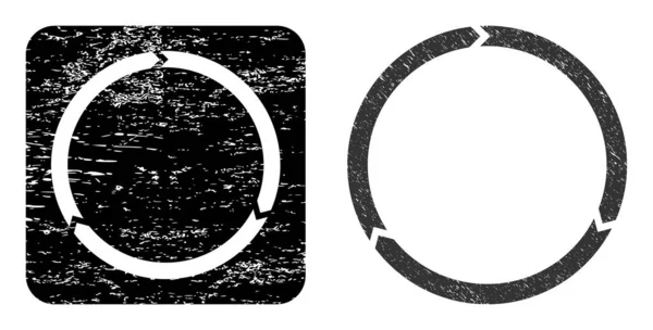 Rotación rayada Sello tallado — Archivo Imágenes Vectoriales