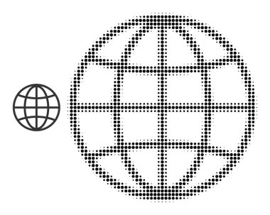 Yarı Tonlu Küresel Küre Simgesi