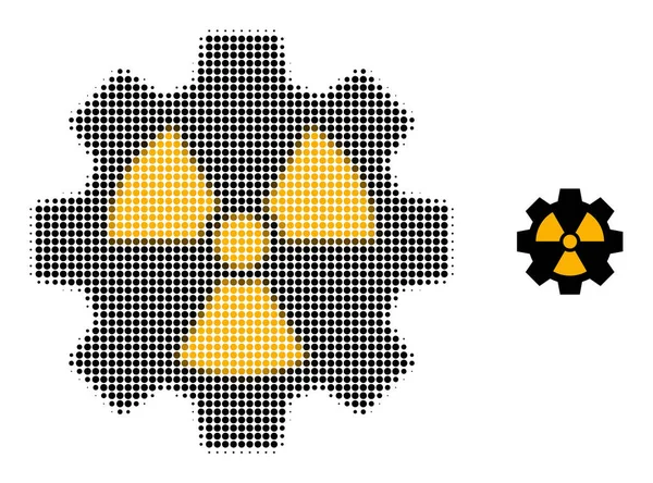 Halvton Prickad radioaktiv industri ikonen — Stock vektor