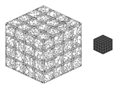 Ağ Ağı Isometric Küp Simgesi