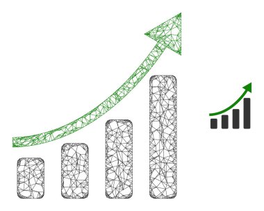 Doğrusal Ağ Pozitif Eğilim Simgesi