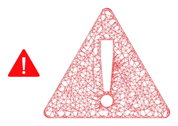Icône d'avertissement de maille hachée — Image vectorielle