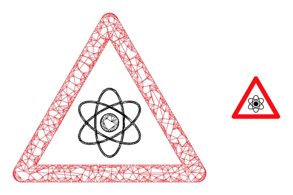 Icône Net Mesh Atom Warning — Image vectorielle