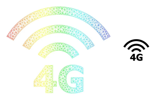 분광 Mesh Gradient 4G Radio Source Icon — 스톡 벡터