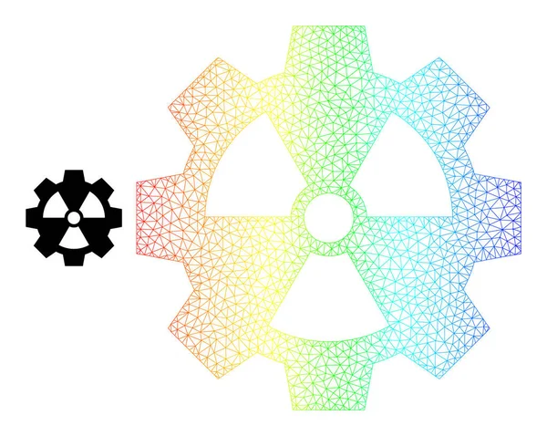Ikona gradientowego przemysłu atomowego sieci widma — Wektor stockowy
