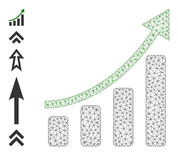 Positive Trend-Ikone für Mesh Network — Stockvektor