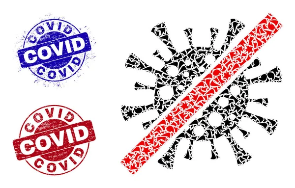 Kapalı Virüs Mozaiği 'nin enkazını Covid Grunge Kauçuk İzleri ile Sil