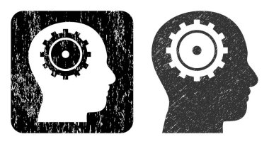 Grunge Entelektüel Çıkarılan Damga