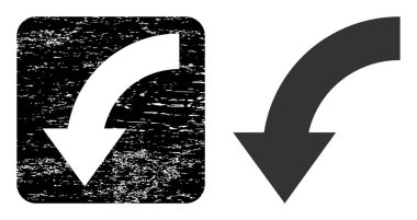 Grunge Şablon Damgasını Aşağı Döndür