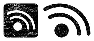 Grunge Wi-Fi Erişim Noktası Delik Damgası