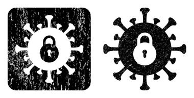 Desenli Salgın Kilitleme Kalıbı Filigranı