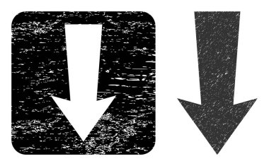 Çizilmiş Ok Aşağı Çıkarılmış Mühür