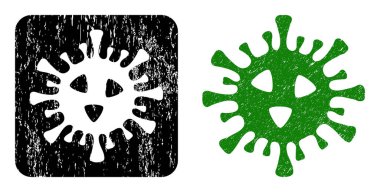 Çizilmiş Covid-19 Virüs Çıkarılmış Filigran