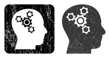 Çizilmiş Beyin Mekaniği İşlenmiş Filigran