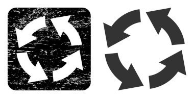 Grunge Dolaşım Şablonu İzi