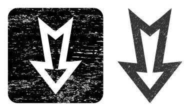 Çizilmiş Ok Delikten Aşağı Mühür