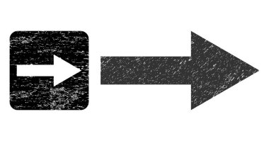 Grunge Arrow Sağ Şablon Mührü