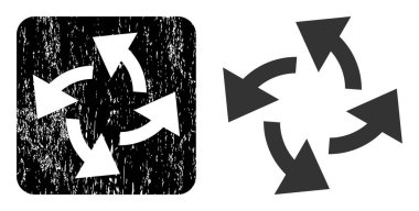 Çizilmiş Merkezkaç Okları Delik İzi