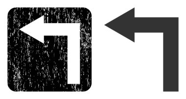 Çizilmiş Dönüş Sola Odaklanmış Yazı