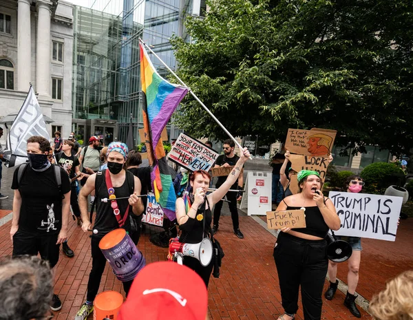 Protester Who Dot Trump — Foto de Stock