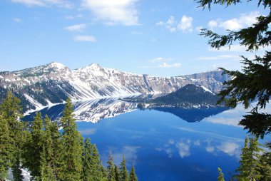Panorama Mountain Landscape in Crater Lake National Park, Oregon
