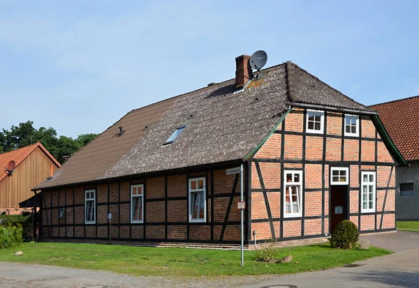Historical Building Village Ahlden River Aller Lower Saxony — 스톡 사진