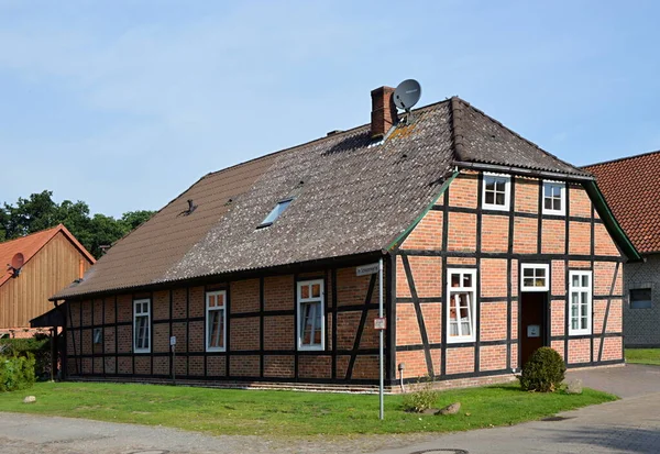 Historical Building Village Ahlden River Aller Lower Saxony — Stok Foto