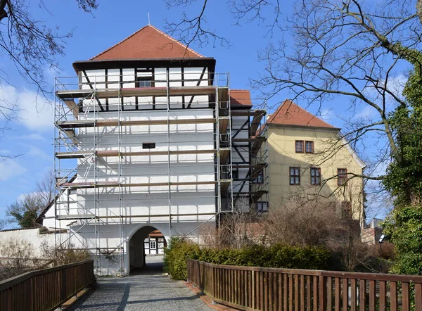 Ιστορικό Κάστρο Στην Παλιά Πόλη Της Bad Dben Σαξονία — Φωτογραφία Αρχείου