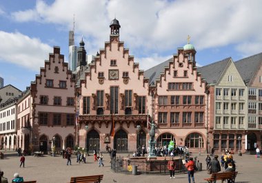 Historical Buildings in the Old Town of Frankfurt at the River Main, Hessen
