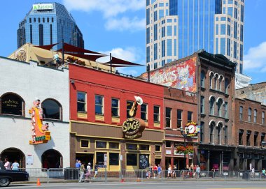 Street Scene in Downtown Nashville, the Capital City of Tennessee