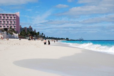 Beach on Paradise Island in Nassau, the Capital City of the Bahamas