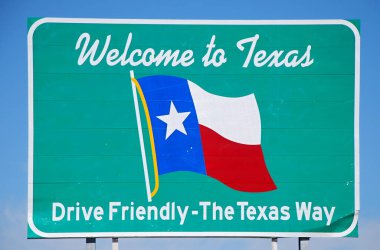Teksas eyaletine hoş geldiniz.,