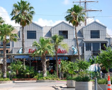 Mexico Körfezi, Teksas 'taki Kasaba Galveston Sokak Sahnesi