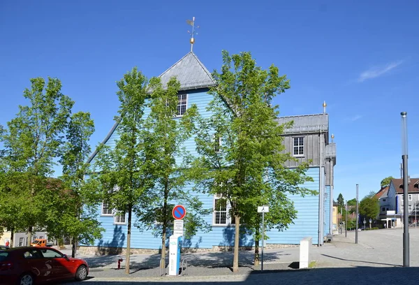Historical Blue Wooden Church Town Clausthal Zellerfeld Harz Mountains Lower — 스톡 사진