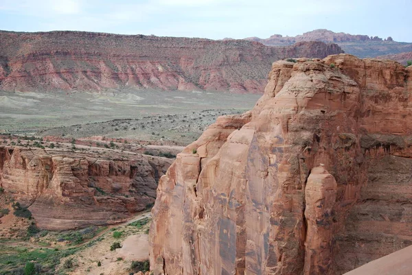 Ландшафт Red Rock Mountain Национальном Парке Arches Штат Юта — стоковое фото