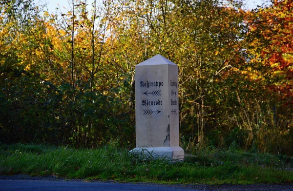 Krajobraz Jesienią Dolinie Rzeki Bode Górach Harz Saksonia Anhalt — Zdjęcie stockowe