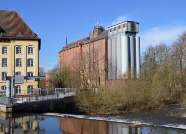 Town Celle 'deki Tarihi Değirmen, Aşağı Saksonya