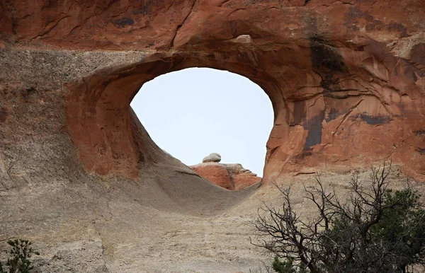 Tunnel Arch Στο Εθνικό Πάρκο Arches Γιούτα — Φωτογραφία Αρχείου