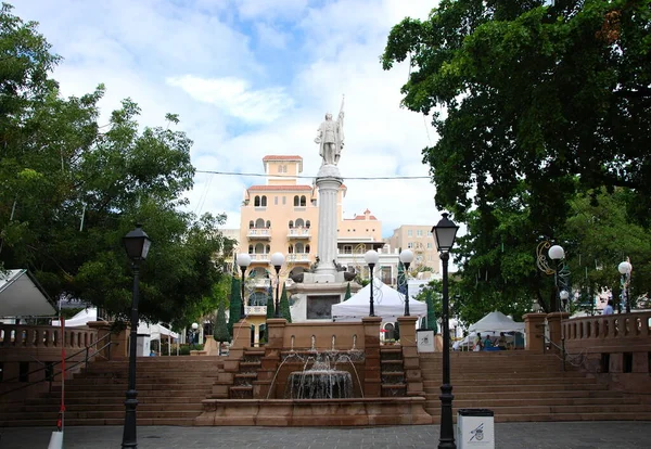 Πλατεία Στην Παλιά Πόλη Του Σαν Χουάν Την Πρωτεύουσα Του — Φωτογραφία Αρχείου
