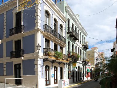 Porto Riko 'nun başkenti San Juan' daki tarihi binalar