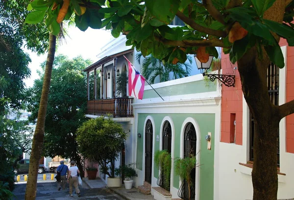Bunte Gebäude Der Altstadt Von San Juan Der Hauptstadt Puerto — Stockfoto
