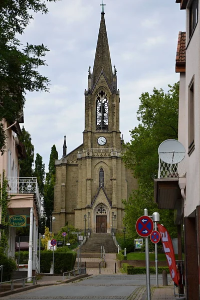 Resort Bad Pyrmont Taki Tarihi Kilise Aşağı Saksonya — Stok fotoğraf