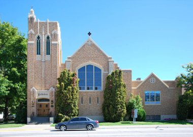 Montana 'nın Kalispell kasabasındaki tarihi kilise.