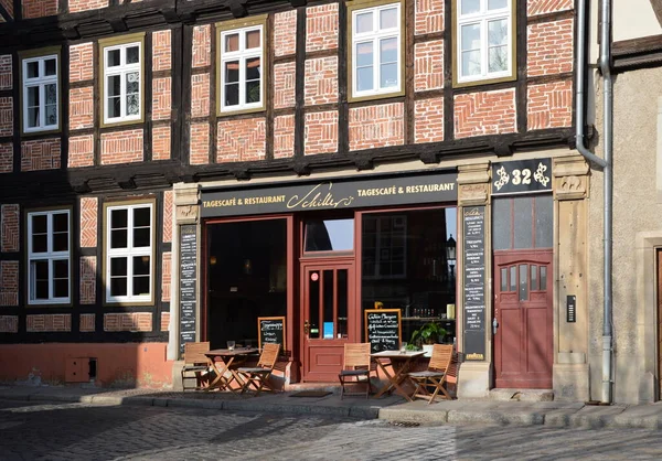 Historická Budova Starém Městě Quedlinburg Harských Horách Sasko Anhaltsko — Stock fotografie