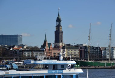 Hanse City Hamburg 'daki Landungsbruecken Panorama