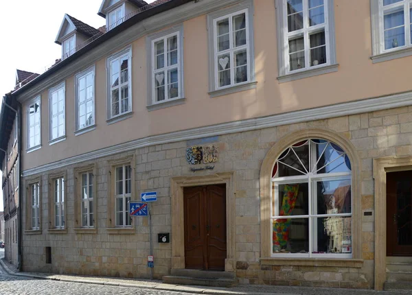Ιστορικό Κτίριο Στην Παλιά Πόλη Του Quedlinburg Στα Βουνά Harz — Φωτογραφία Αρχείου