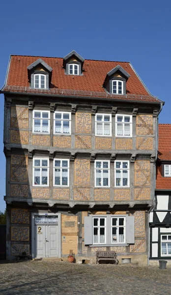 Edifício Histórico Cidade Velha Quedlinburg Nas Montanhas Harz Saxônia Anhalt — Fotografia de Stock