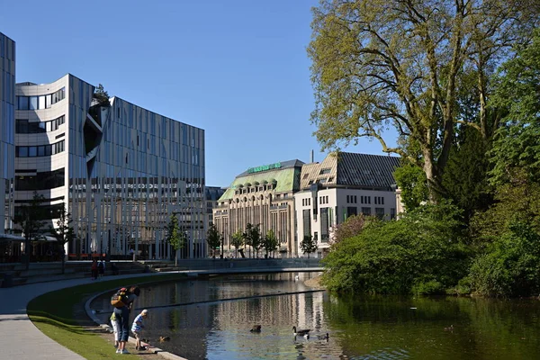 Edificios Históricos Centro Duesseldorf Capital Del Rin Del Norte Westfalia — Foto de Stock