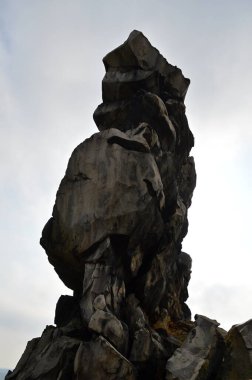 Harz Dağları 'ndaki Şeytani Duvarda Kaya, Saksonya - Anhalt